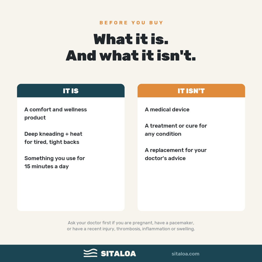 What the Sitaloa massager is and what it is not