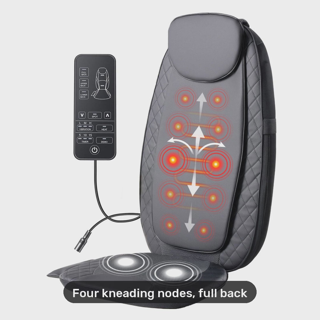 Sitaloa back massager on an office chair, kneading nodes in motion
